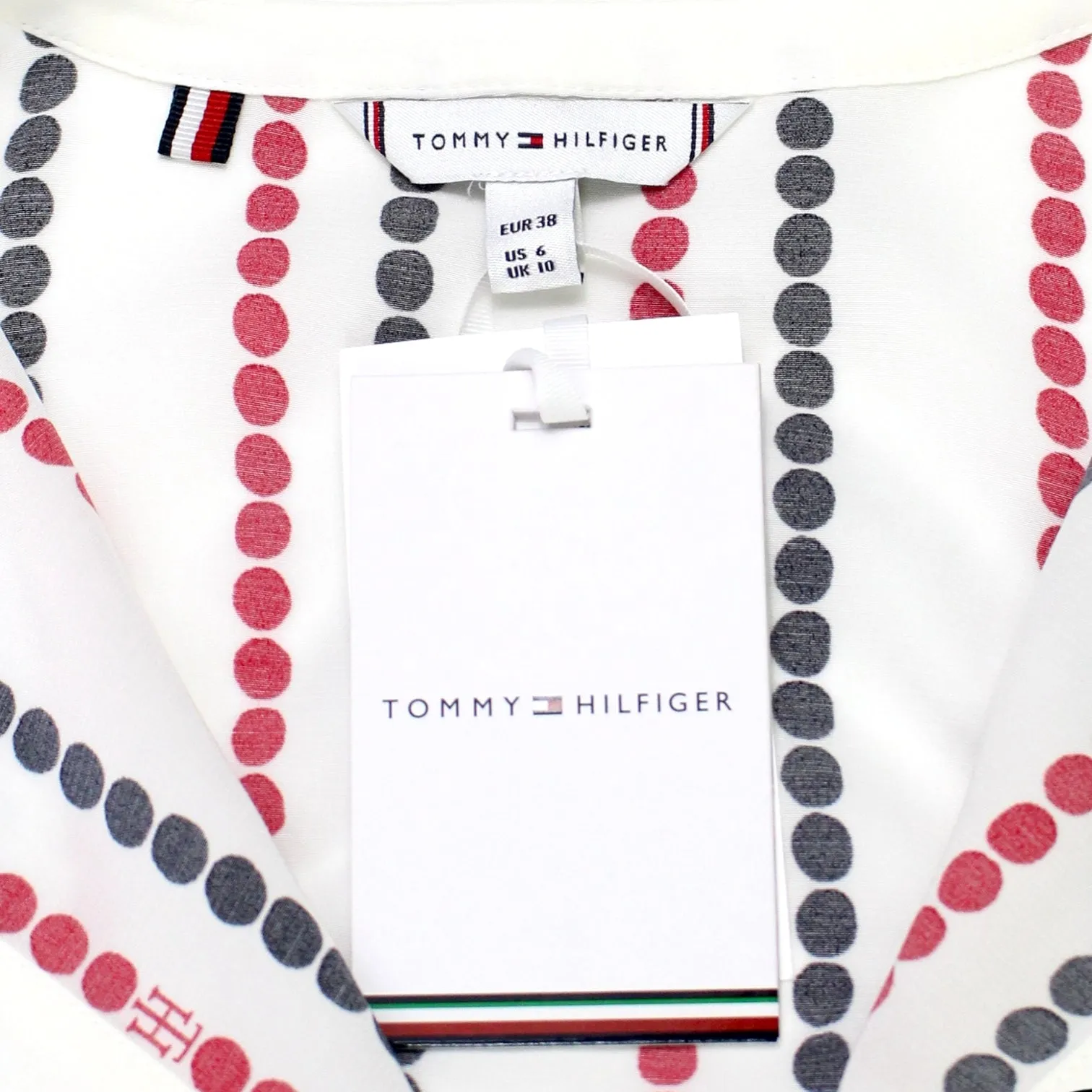 Tommy Hilfiger White Dot Print Dress