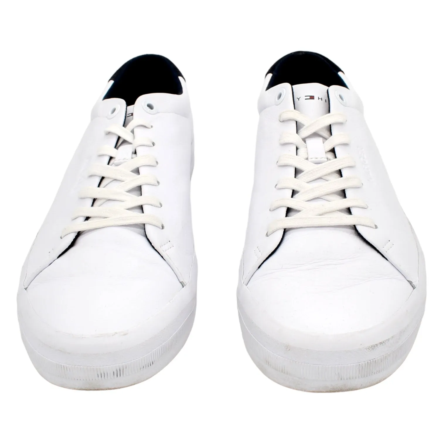 Tommy Hilfiger White Laced Leather Trainers