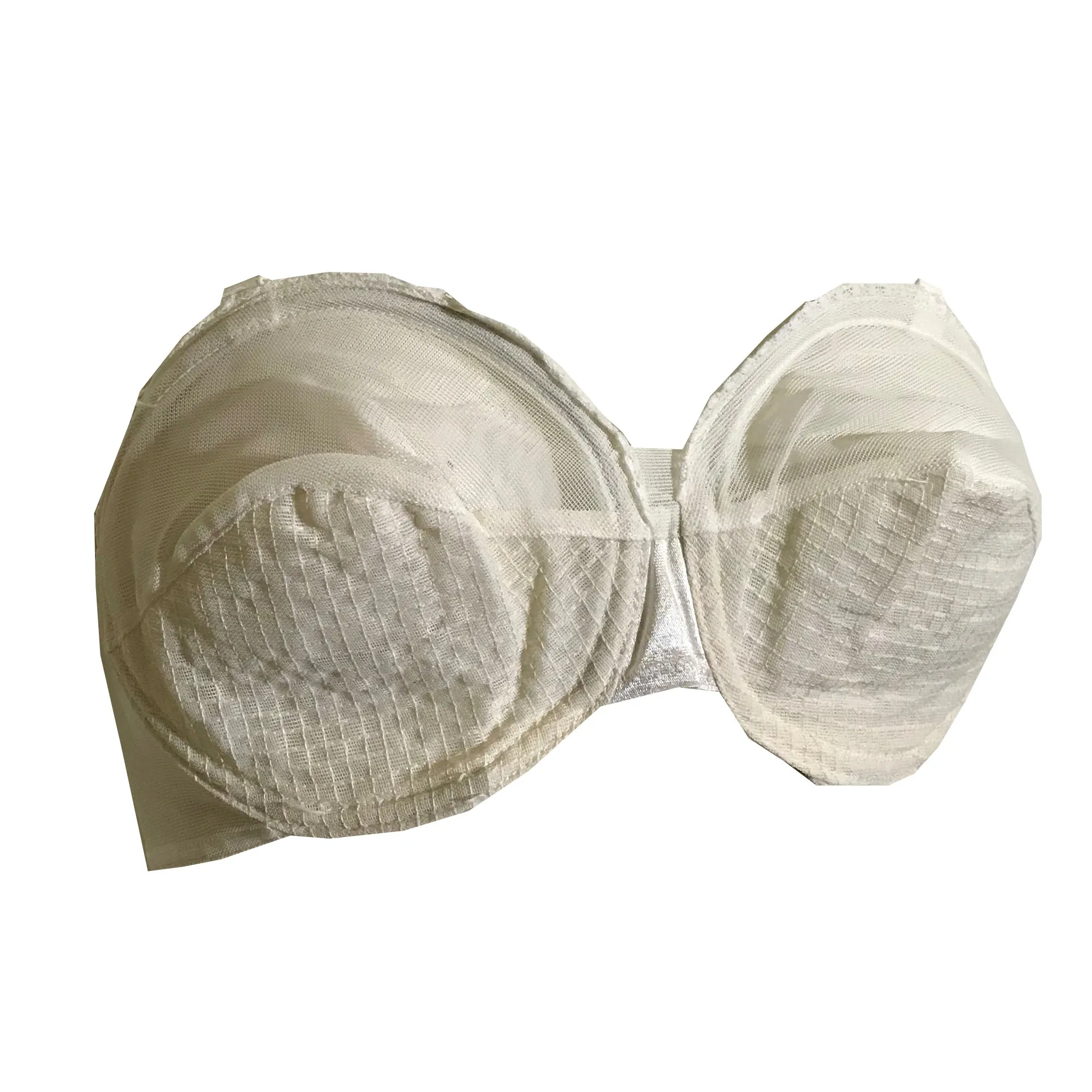 White Overbust Wire Circle Cup Bullet Bra circa 1950s