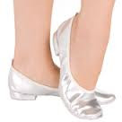 WHITE SATIN BALLET SLIPPERS ANGELO LUZIO STYLE 207 Z