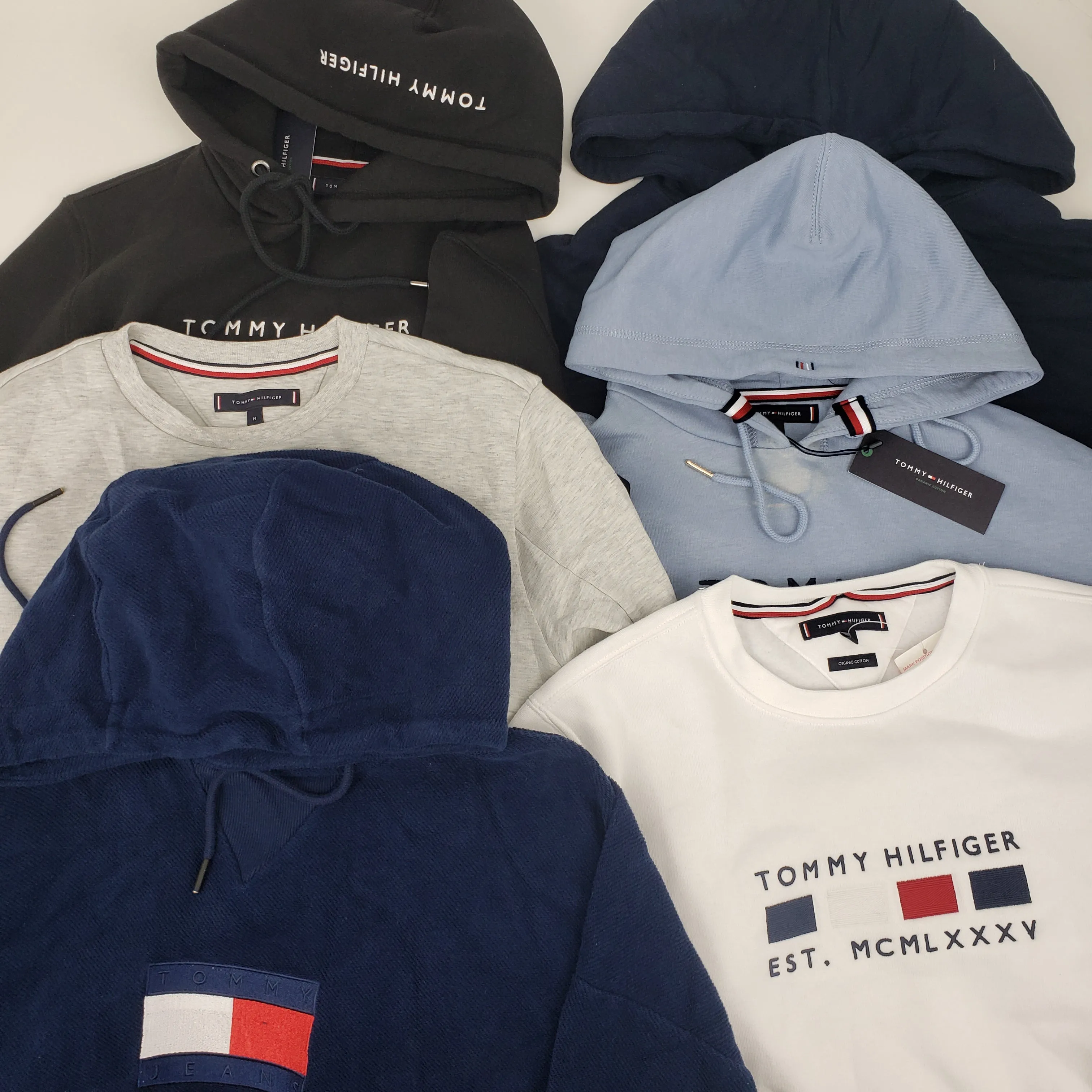 x6 Men's Mixed Colour Tommy Hilfiger Hoodies & Sweatshirts Bundle